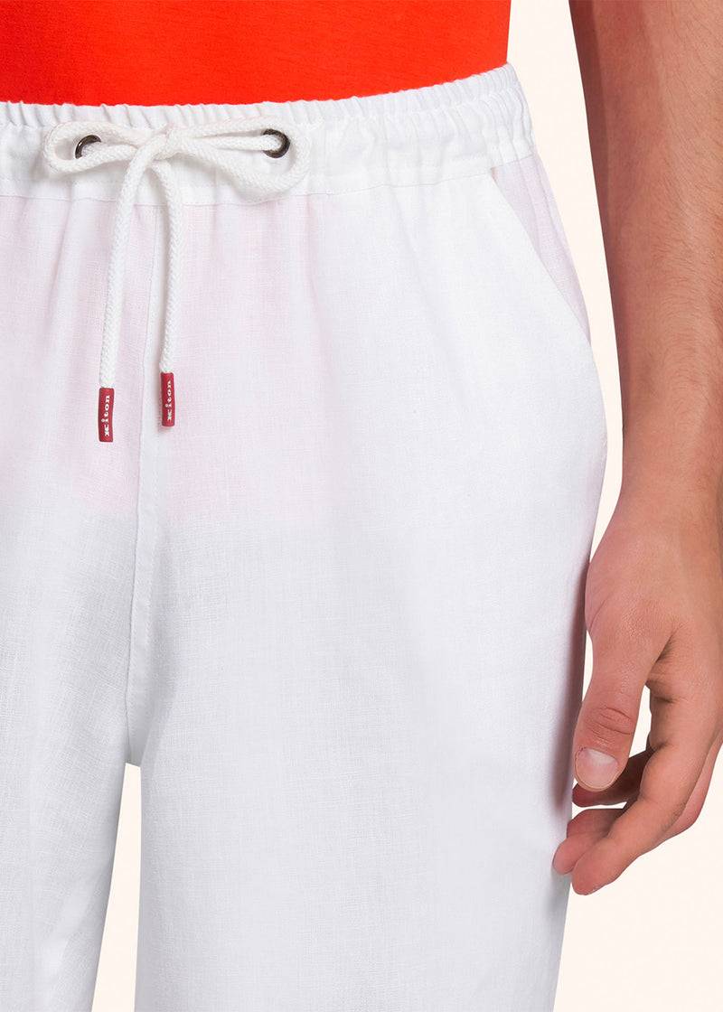 Kiton PANTALONI LINO UPSHORLK06S9801 Prezzo basso