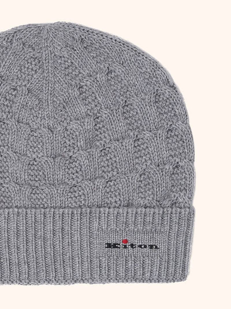 Kiton CAPPELLO BERRETTO IN MAGLIA Cashmere UMK007304 Prezzo Ridotto