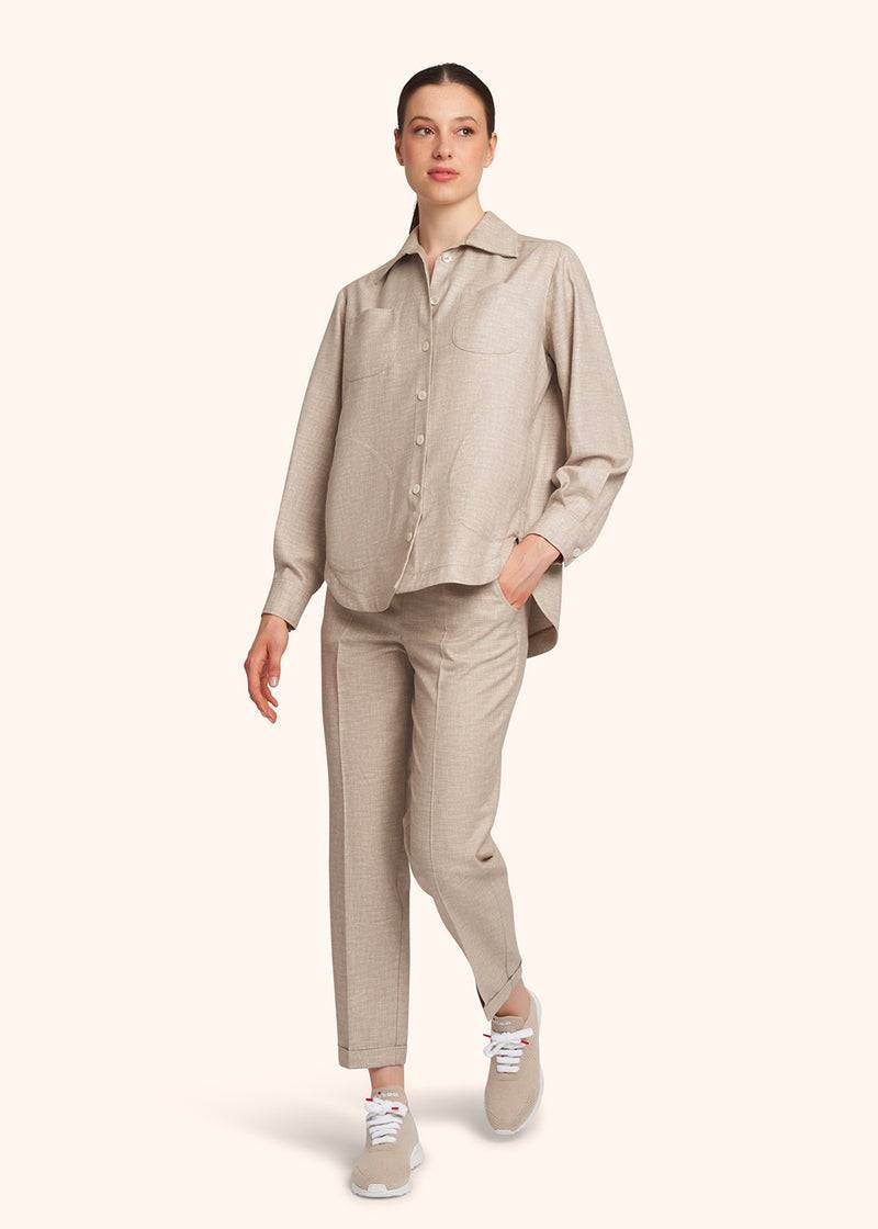 Kiton CAMICIA LANA VERGINE D50429K0627C09 Vendita Calda