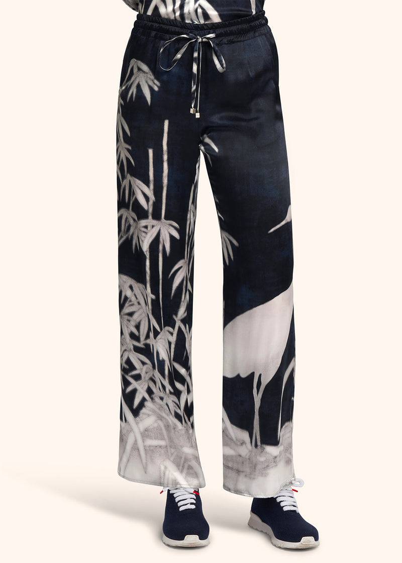 Kiton PANTALONI SETA D48122K0978C13 Nuova