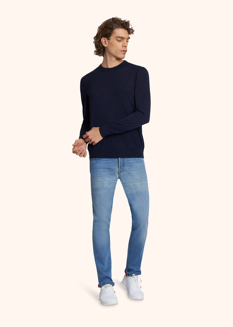 Kiton PANTALONI ULTRA SLIM COTONE UPNJSM2J0763A01 Economico