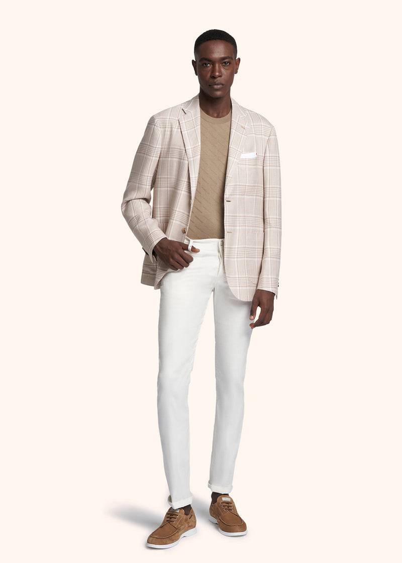 Kiton PANTALONI ULTRA SLIM Lino UPNJSM2J0762B13 In Vendita
