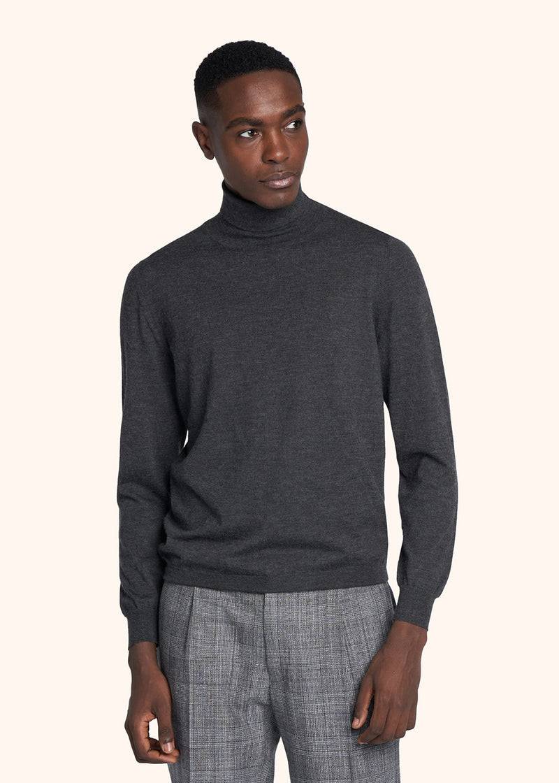 Kiton MAGLIA COLLO ALTO Cashmere UK04W22984 Saldi Di Fabbrica
