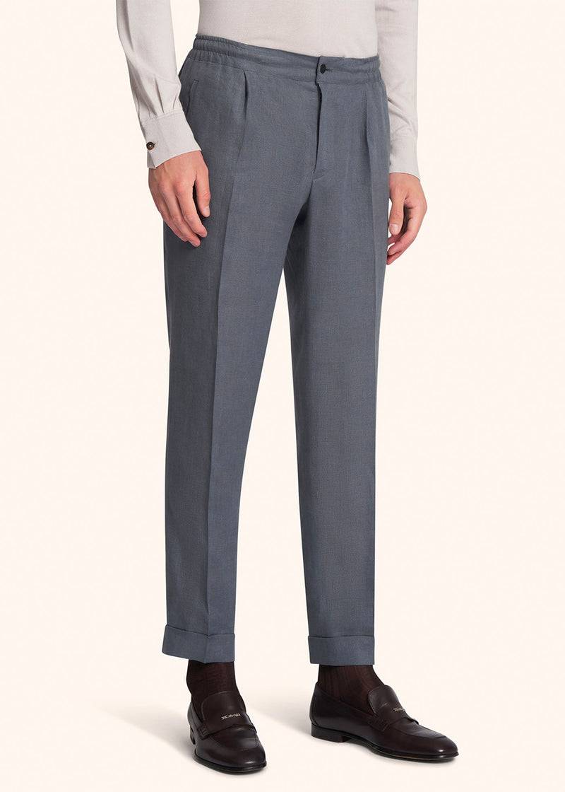 Kiton PANTALONI LINO UPN01H0883815 Nuova