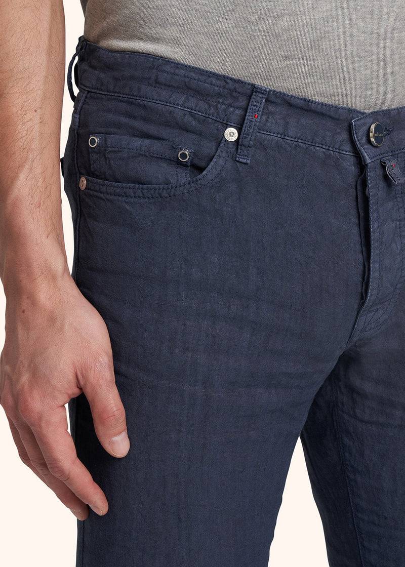 Kiton PANTALONI ULTRA SLIM Lino UPNJSM2J0760A07 Outlet