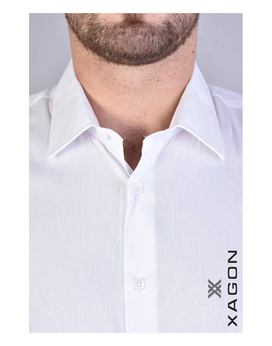 La haine inside us CAMICIA PAMATE Stretch Slim Fit Bianco Moda
