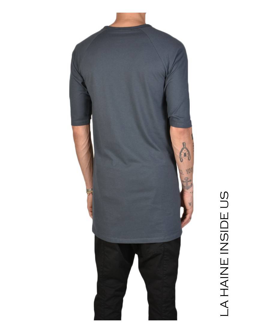 La haine inside us - PERMANENTE - 3M BASE T-SHIRT Versione Lunga Piombo Pezzi Unici