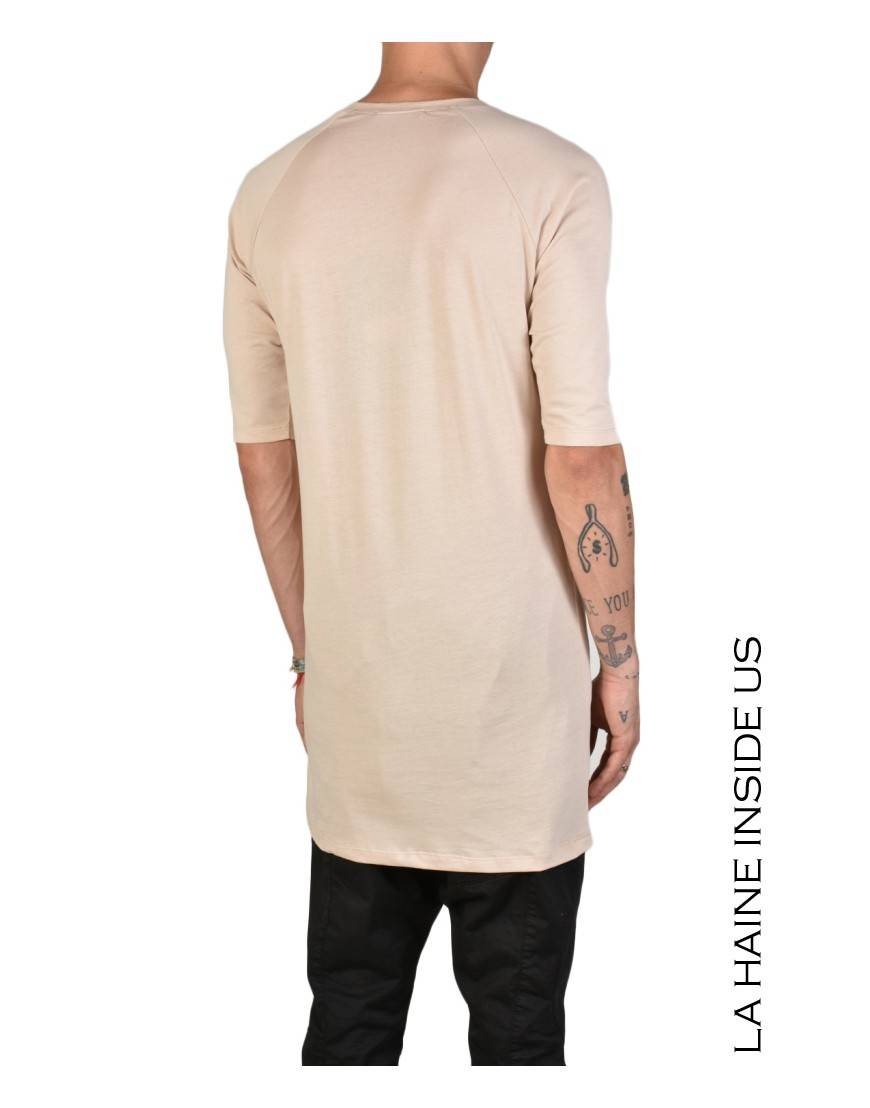 La haine inside us - PERMANENTE - 3M BASE T-SHIRT Versione Lunga Sabbia Soddisfazione Garantita