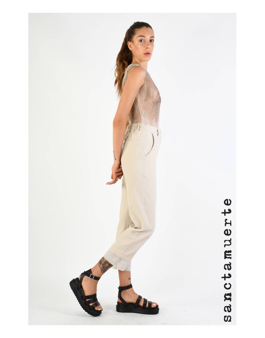 La haine inside us 9B SM299 PANTALONE Sabbia Vendita Calda