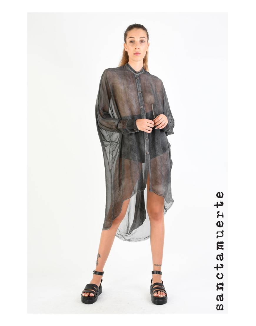 La haine inside us 9B SM306 CAMICIA Grigio Vendita Economica