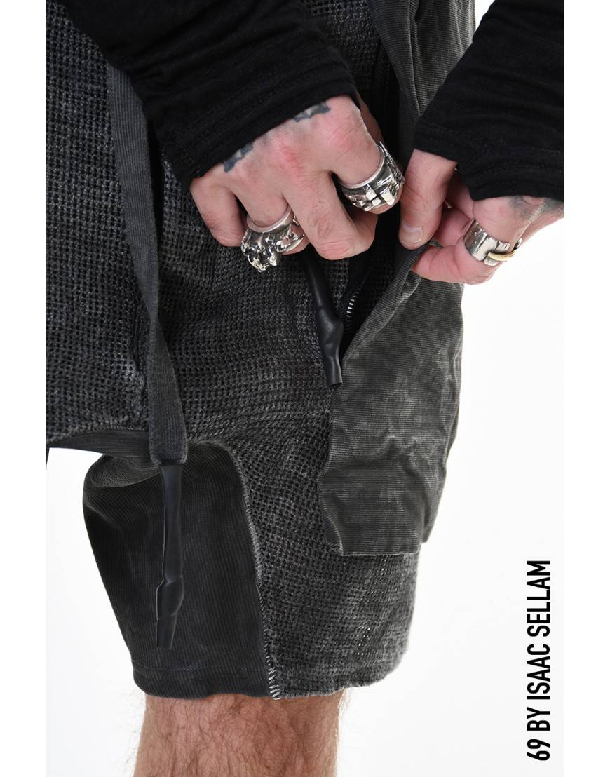 La haine inside us GUSSETS SHORT GRILLAGE PLOMB In Linea