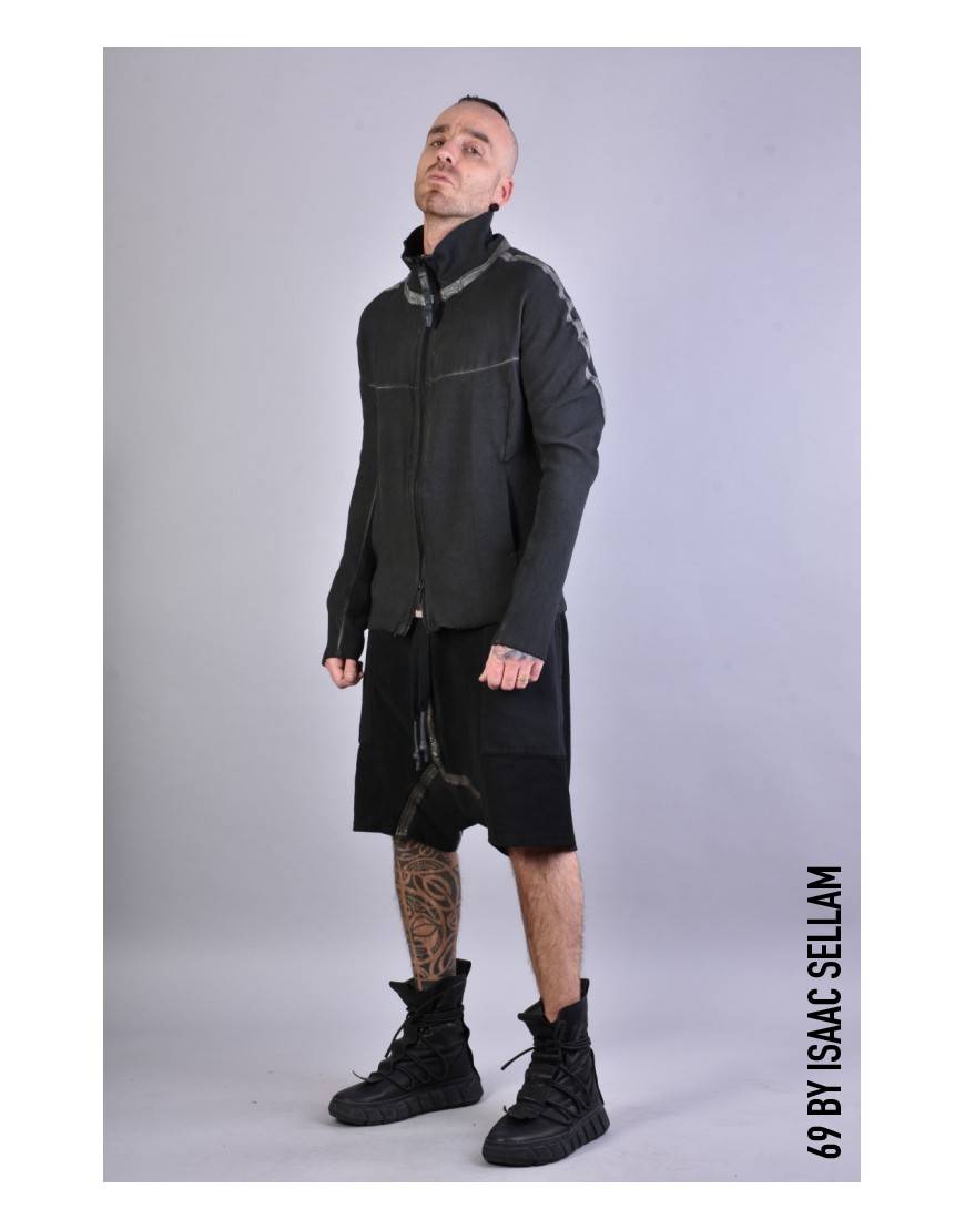 La haine inside us HUMANO ZIP RIBBED Piombo Promozione