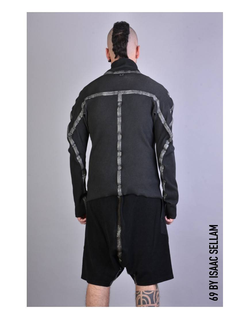 La haine inside us HUMANO ZIP RIBBED Piombo Promozione