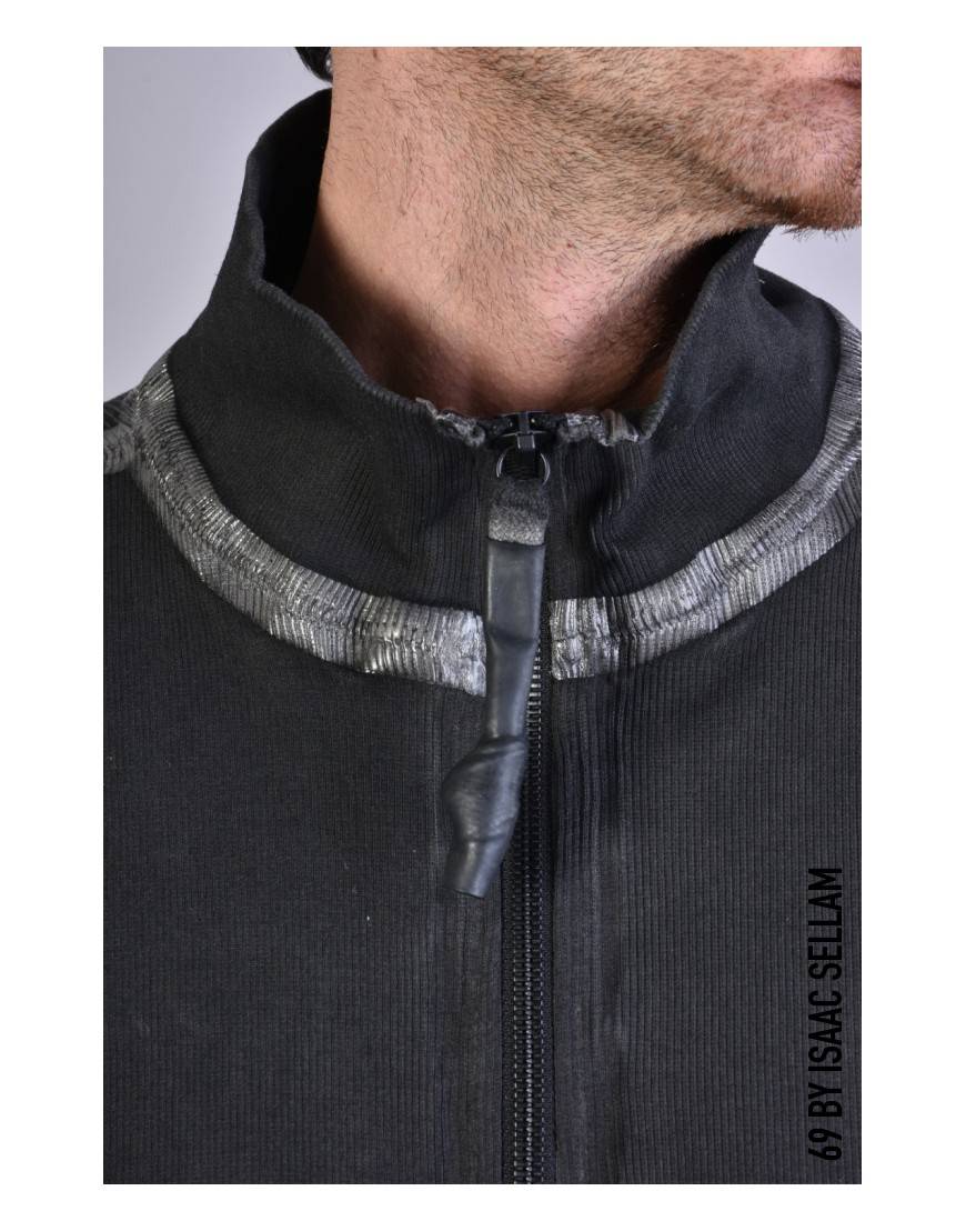 La haine inside us HUMANO ZIP RIBBED Piombo Promozione