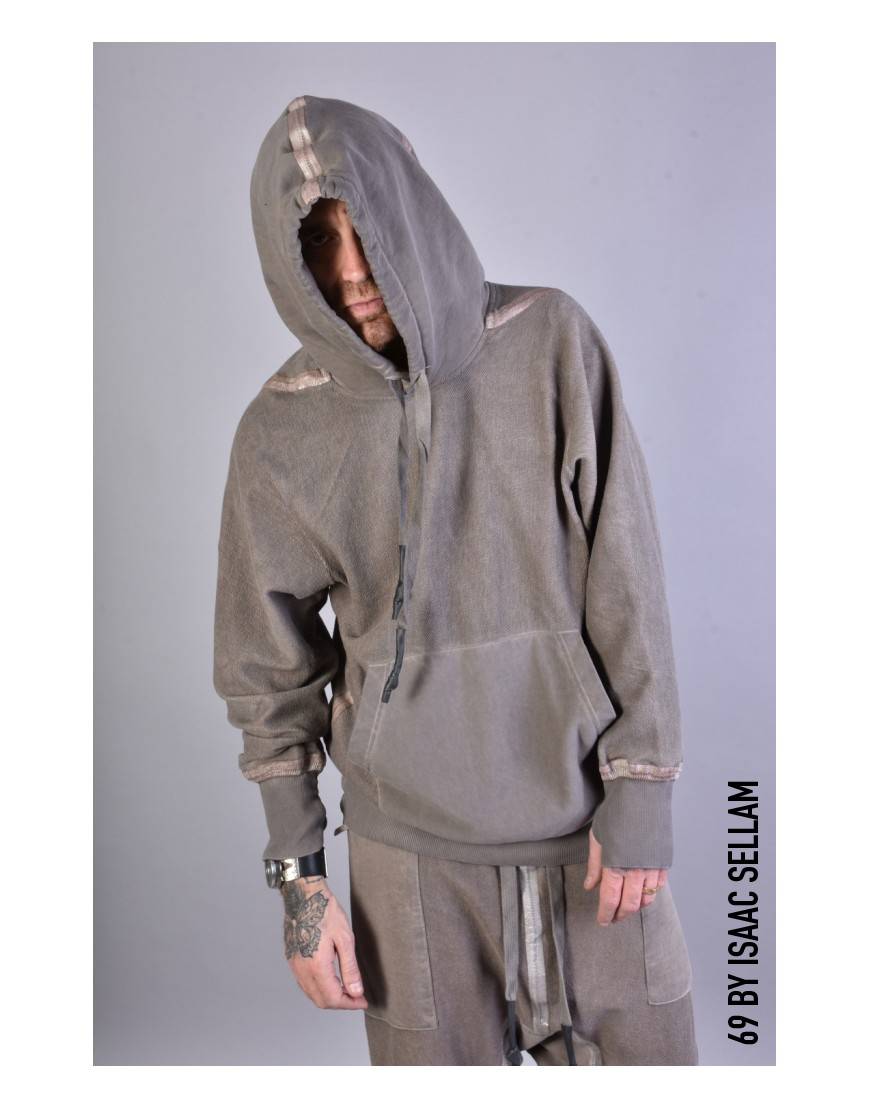 La haine inside us KANGOO HOOD SPONGE Taupe Spedizione Gratuita