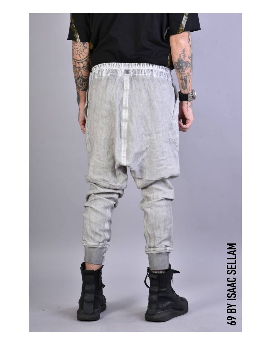 La haine inside us PANTS BANDE LINEN Grey Offerte esclusive