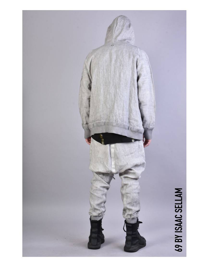 La haine inside us ZIPPY HOOD LINEN Grey Fino Al -60%