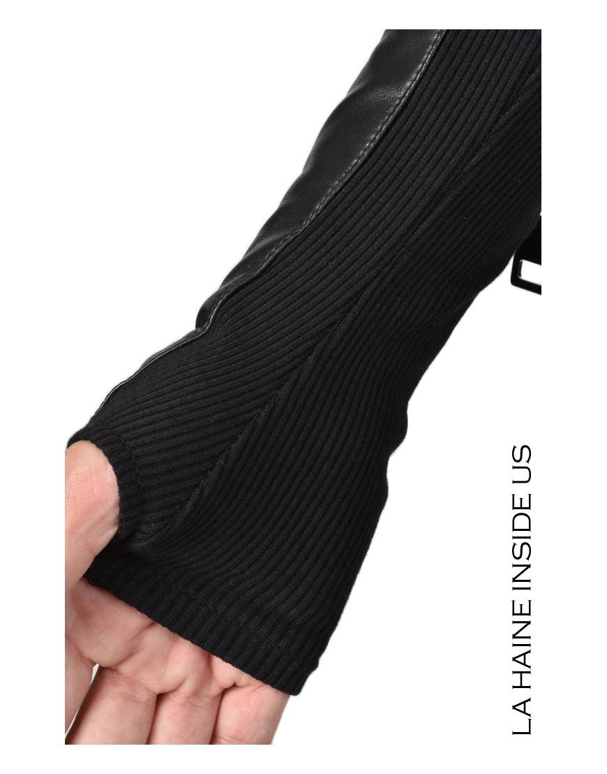 La haine inside us - PERMANENTE - 4B CALLIOPE MANICOTTO Pelle Nero Shopping Online
