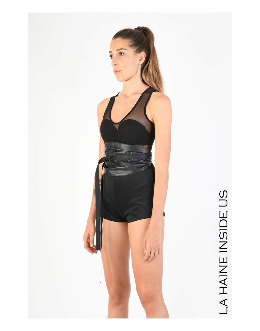 La haine inside us - PERMANENTE - 4B CIBELE FOULARD Pelle Nero Affare Del Giorno