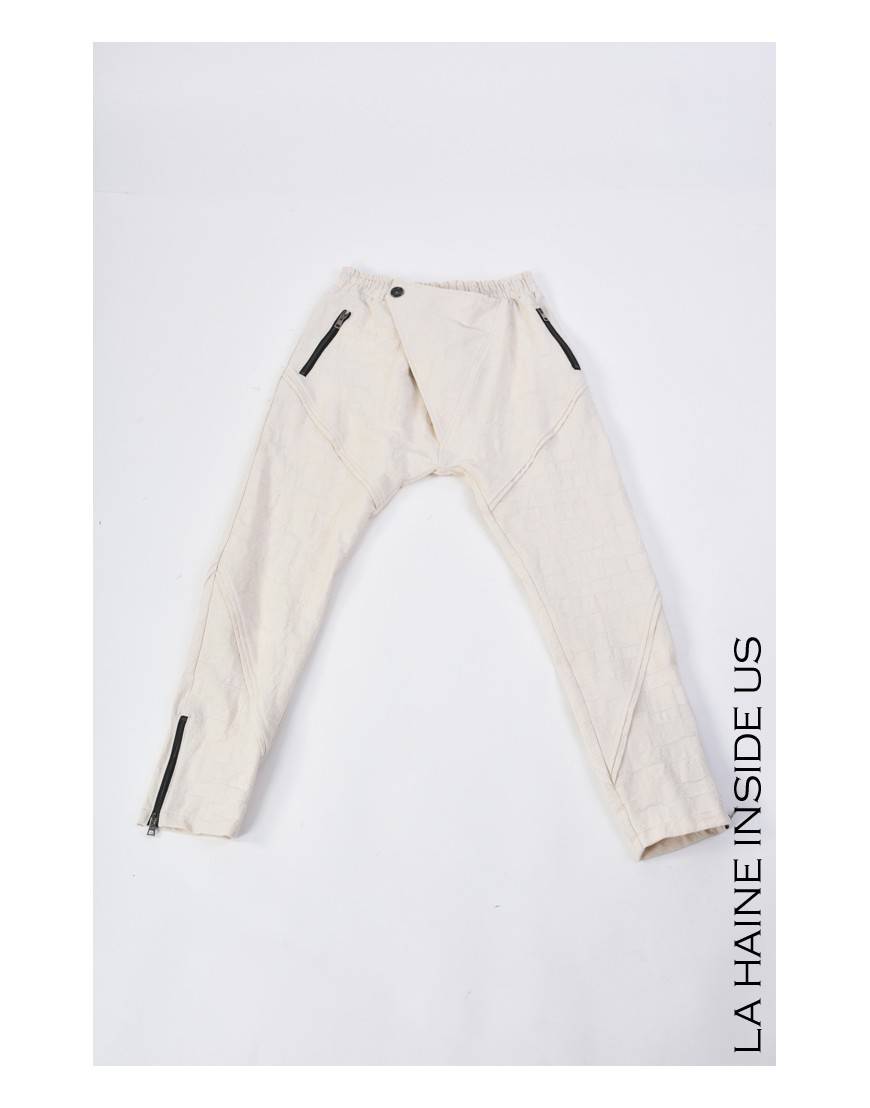 La haine inside us 3B LM133 PANTALONE Ecru Saldi Di Fabbrica