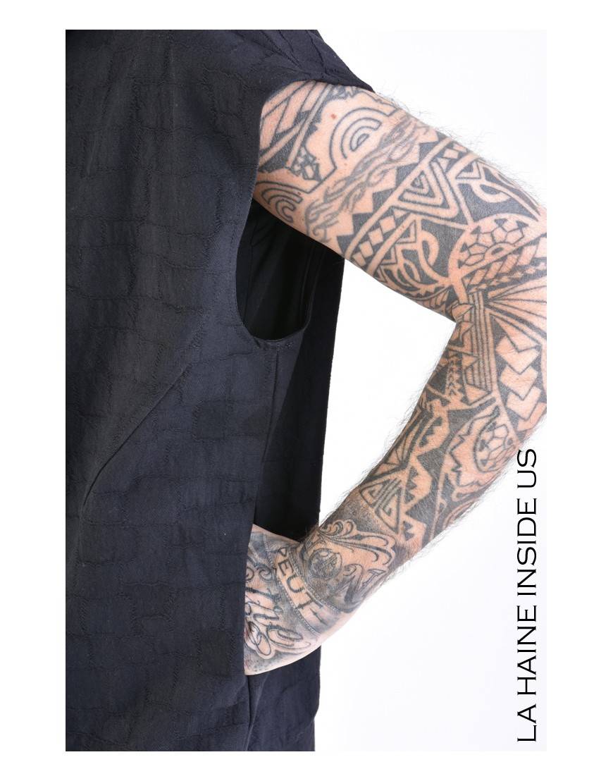 La haine inside us 3B LM135 SMANICATO Nero In Saldo