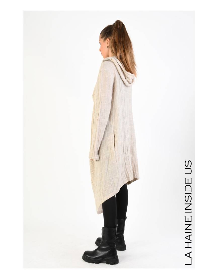 La haine inside us 3J LM164 CARDIGAN UNISEX D Beige Vendita