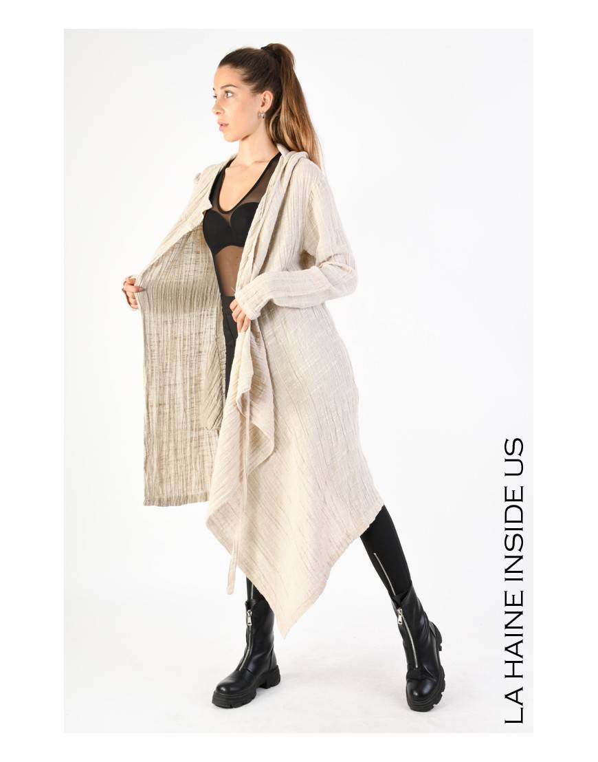 La haine inside us 3J LM164 CARDIGAN UNISEX D Beige Vendita