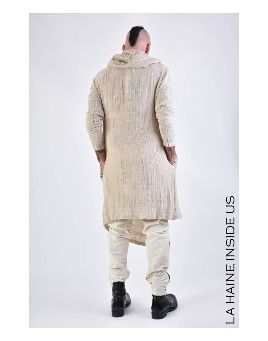 La haine inside us 3J LM164 CARDIGAN UNISEX U Beige Spedizione Gratuita