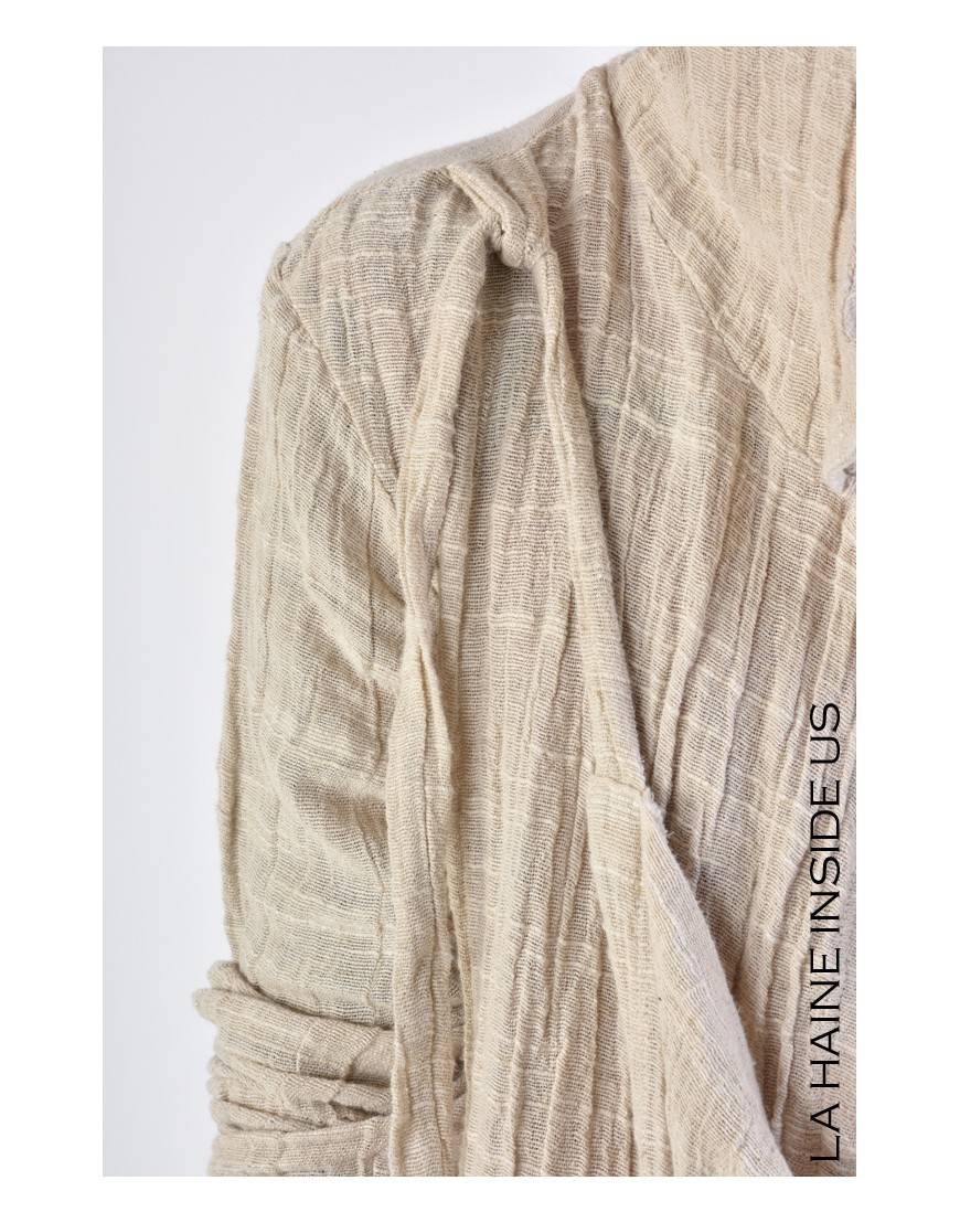 La haine inside us 3J LM164 CARDIGAN UNISEX U Beige Spedizione Gratuita