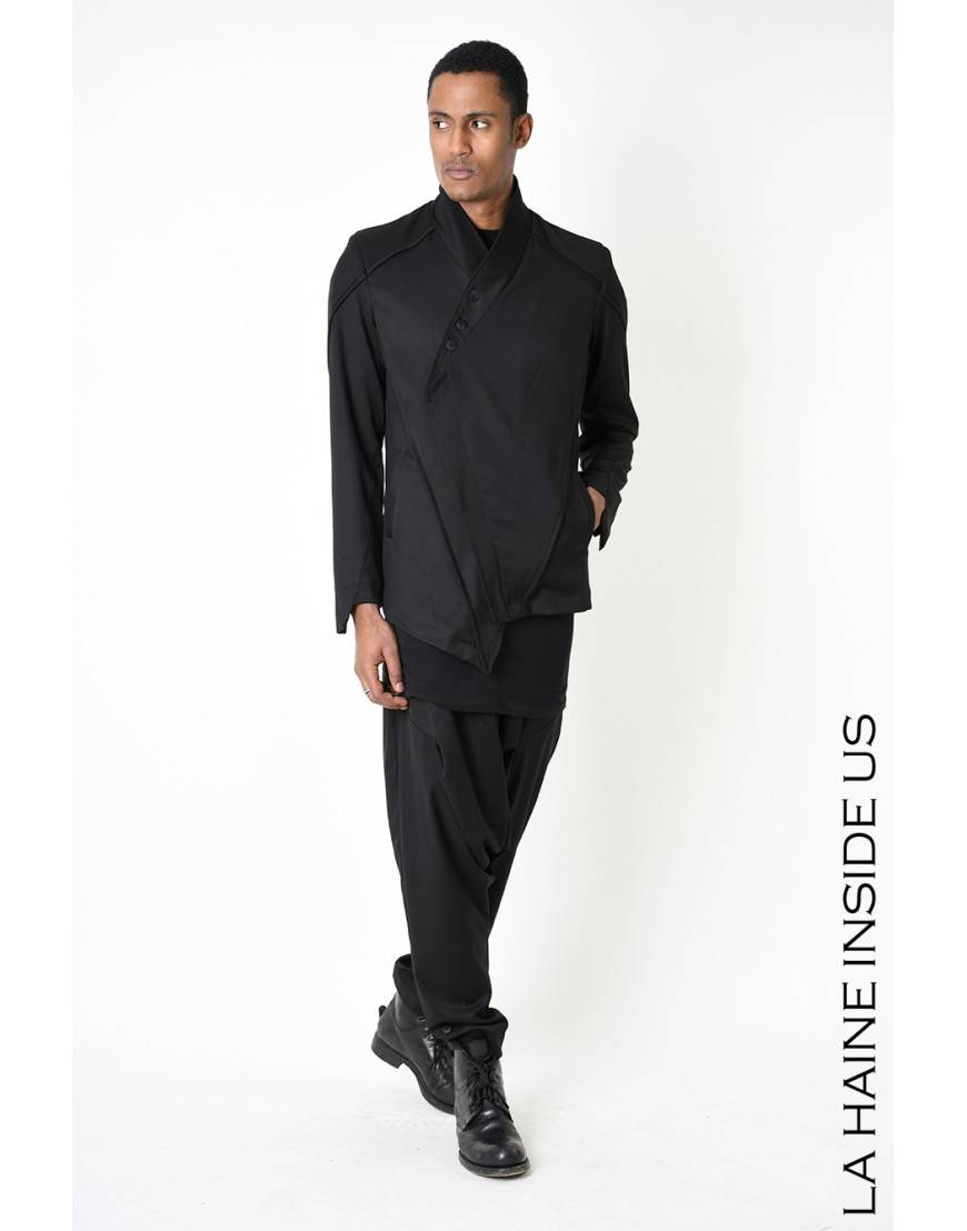 La haine inside us 3B LM197 GIACCA Nero Saldi Di Fabbrica