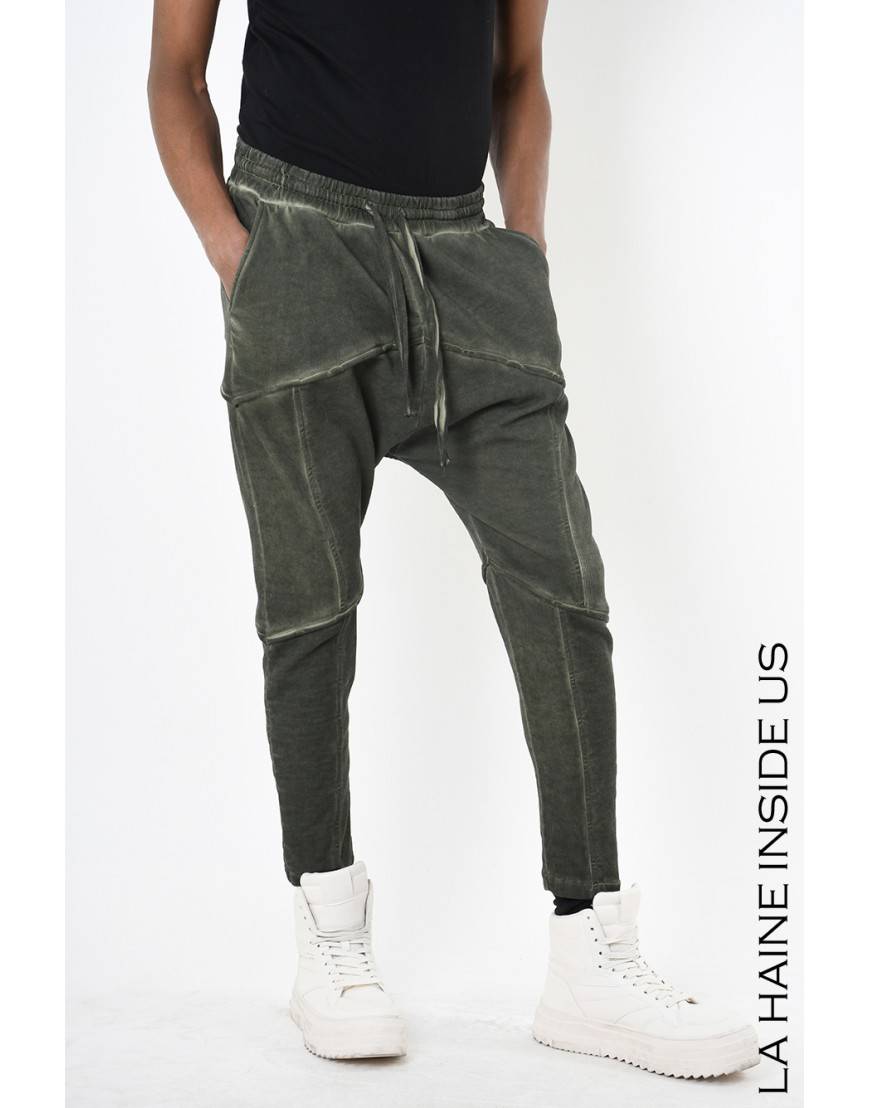 La haine inside us 3B LM199 PANTALONE Verde Pezzi Unici