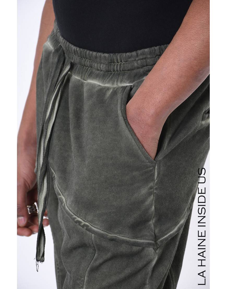 La haine inside us 3B LM199 PANTALONE Verde Pezzi Unici