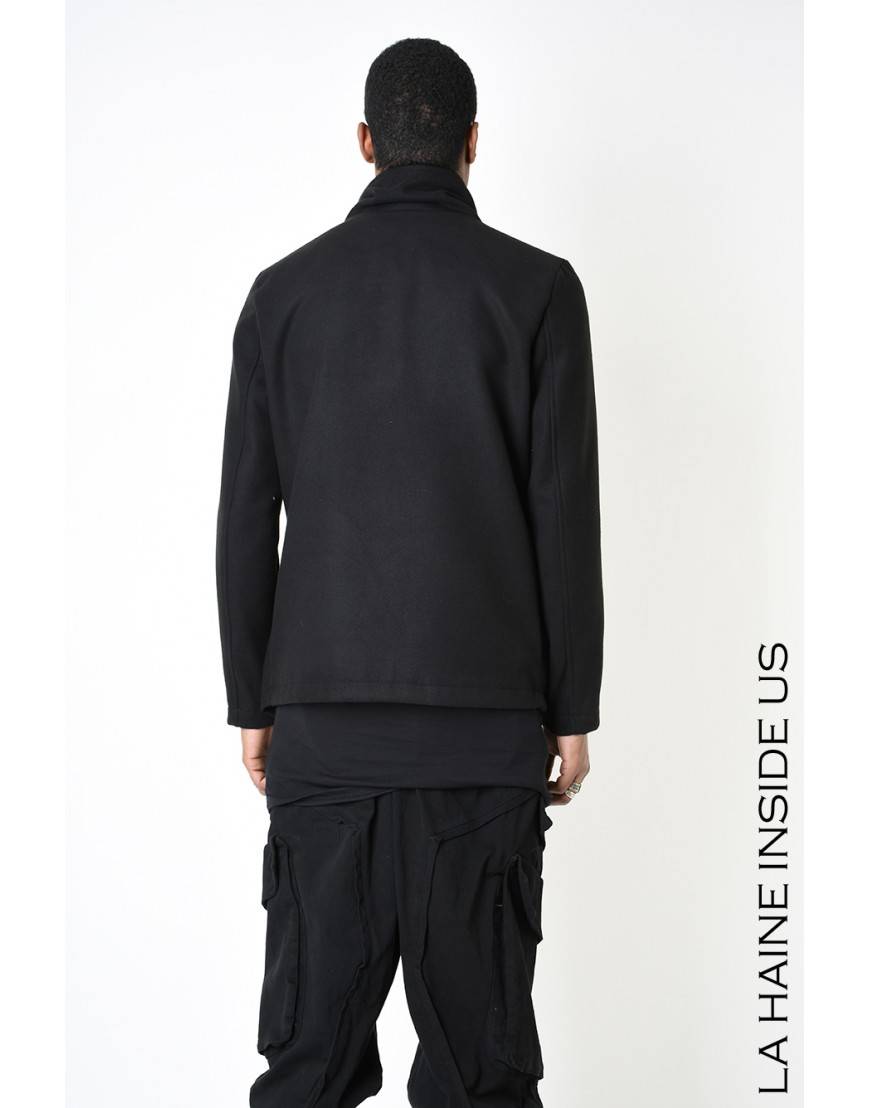 La haine inside us 3B LM185 CAPPOTTO Nero Sconto