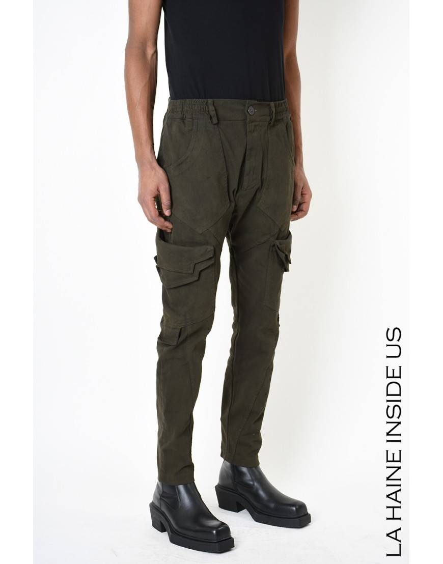 La haine inside us 3B LM192 PANTALONE Verde Offerte
