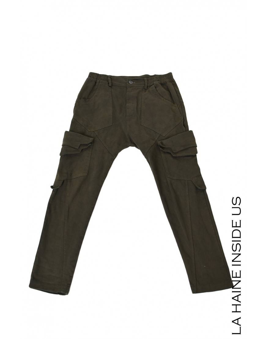 La haine inside us 3B LM192 PANTALONE Verde Offerte