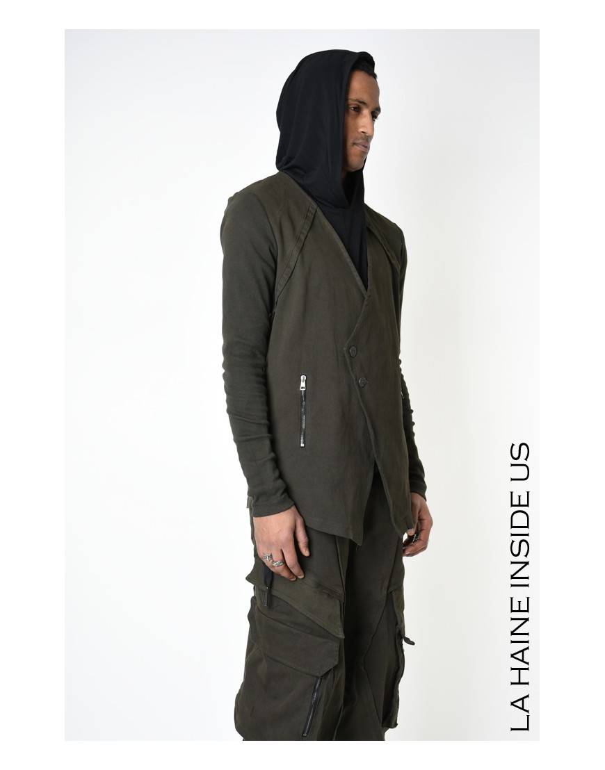 La haine inside us 3B LM193 GIACCA Verde Vendita Calda