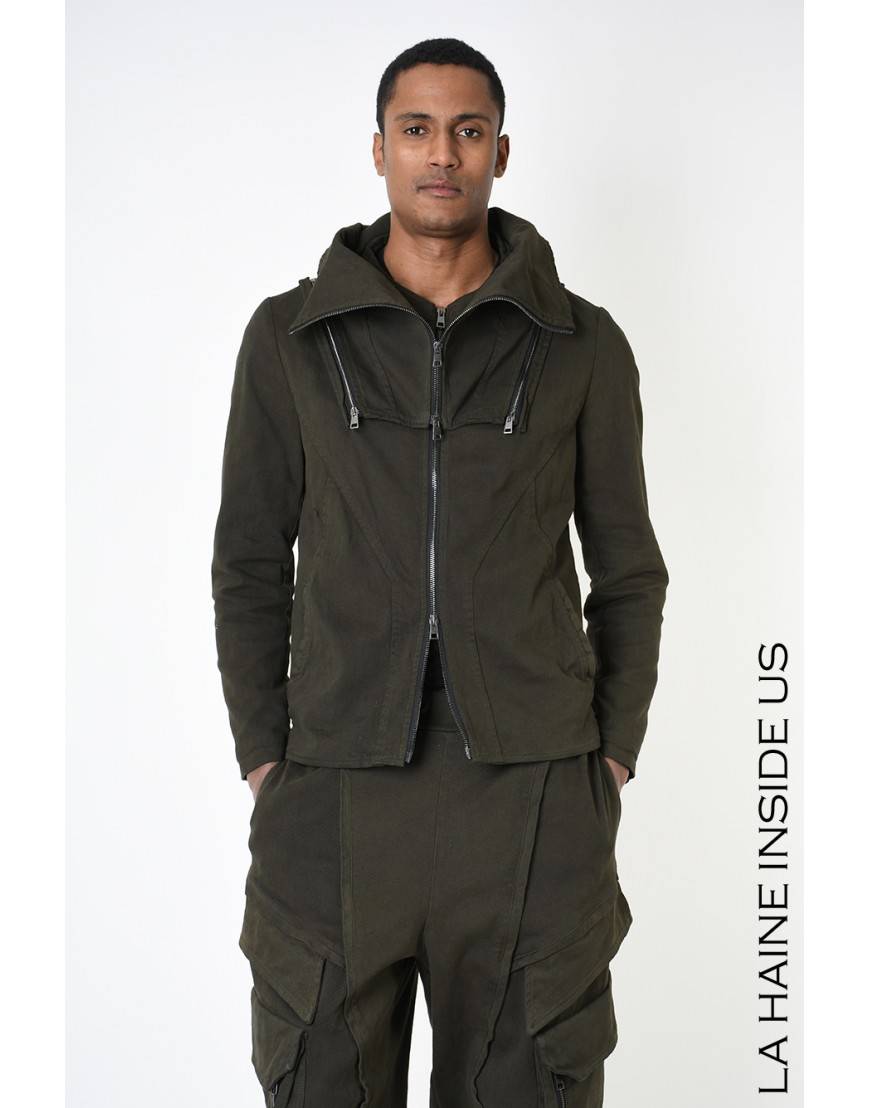 La haine inside us 3B LM194 GIUBBINO Verde Saldi Di Fabbrica