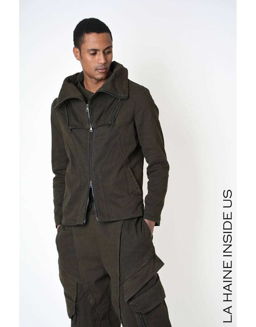 La haine inside us 3B LM194 GIUBBINO Verde Saldi Di Fabbrica