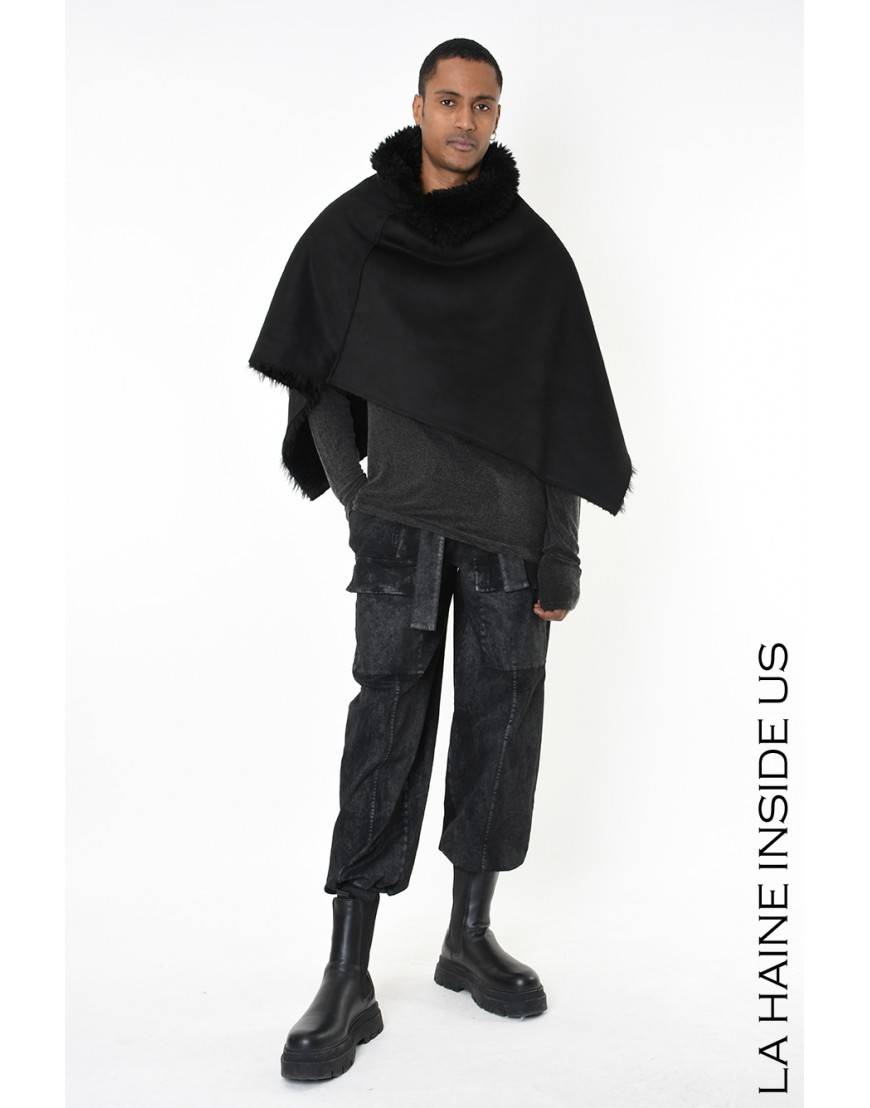 La haine inside us 4- LW862 PONCHO UNISEX U Nero Comprane uno, ottenene uno gratis