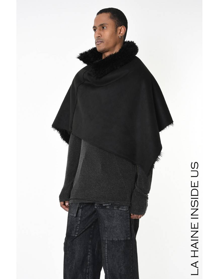 La haine inside us 4- LW862 PONCHO UNISEX U Nero Comprane uno, ottenene uno gratis