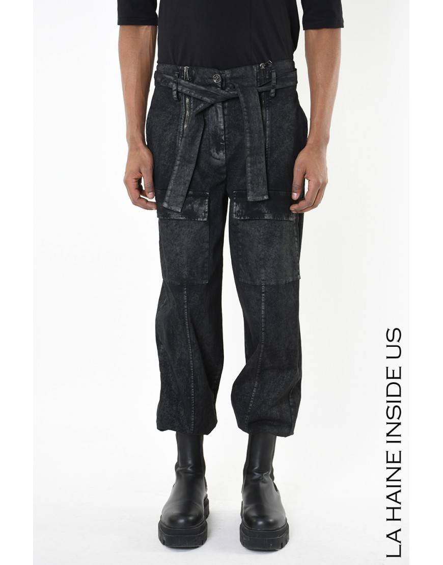 La haine inside us 4B LW880 PANTALONE UNISEX U Nero Nuovo