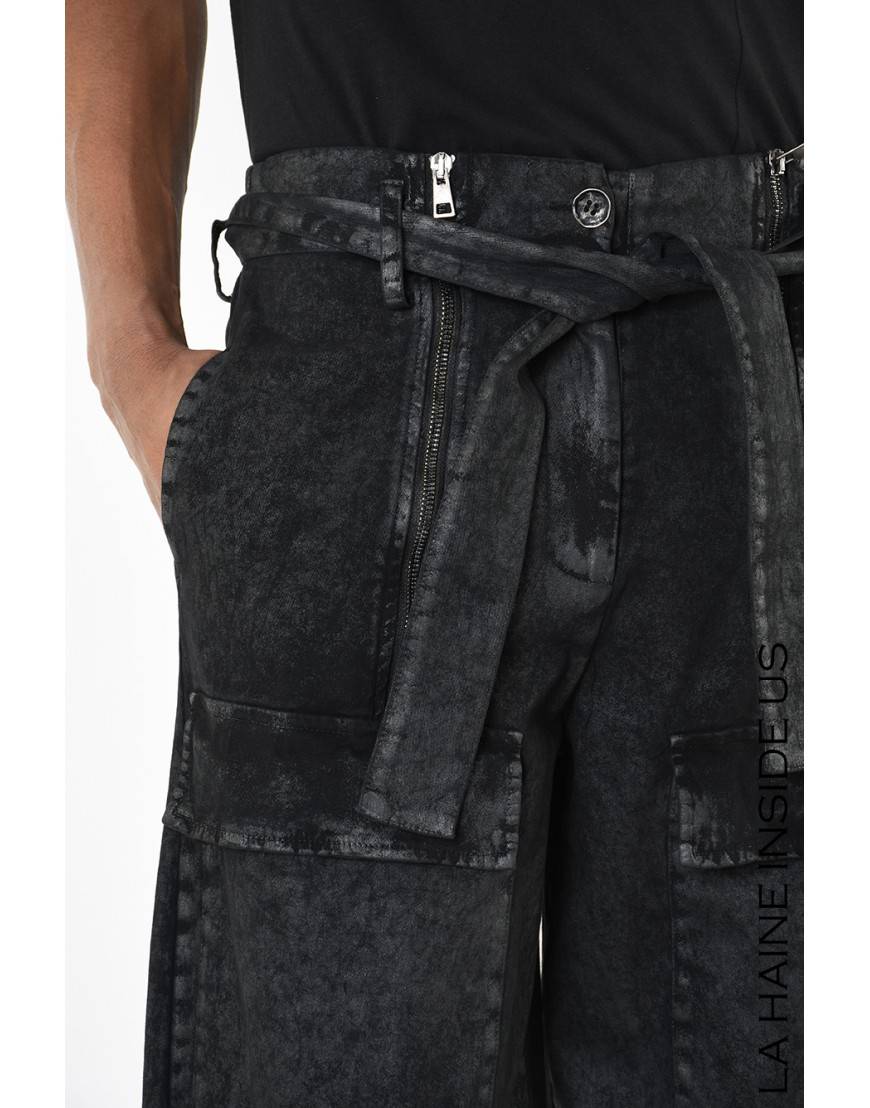 La haine inside us 4B LW880 PANTALONE UNISEX U Nero Nuovo
