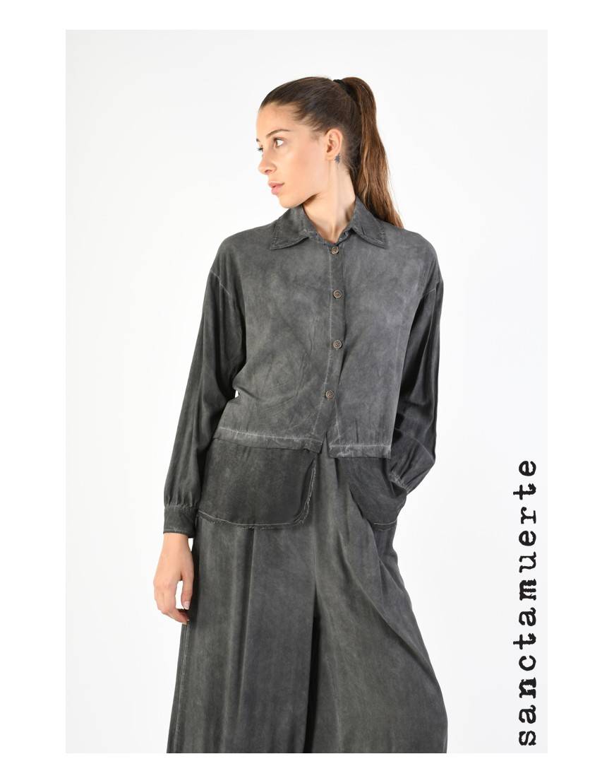 La haine inside us 9B SM334 CAMICIA Grigio Prezzo Ridotto