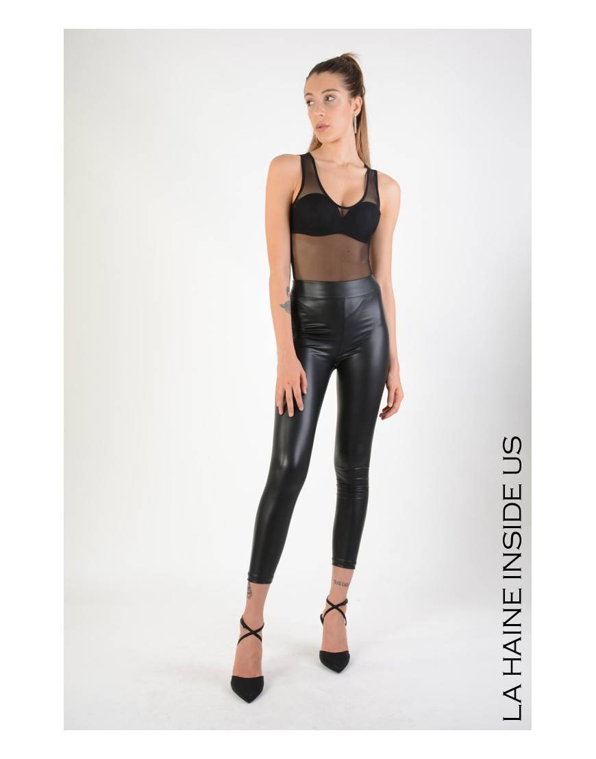 La haine inside us 4B LW692 LEGGINGS Nero Vendita Calda