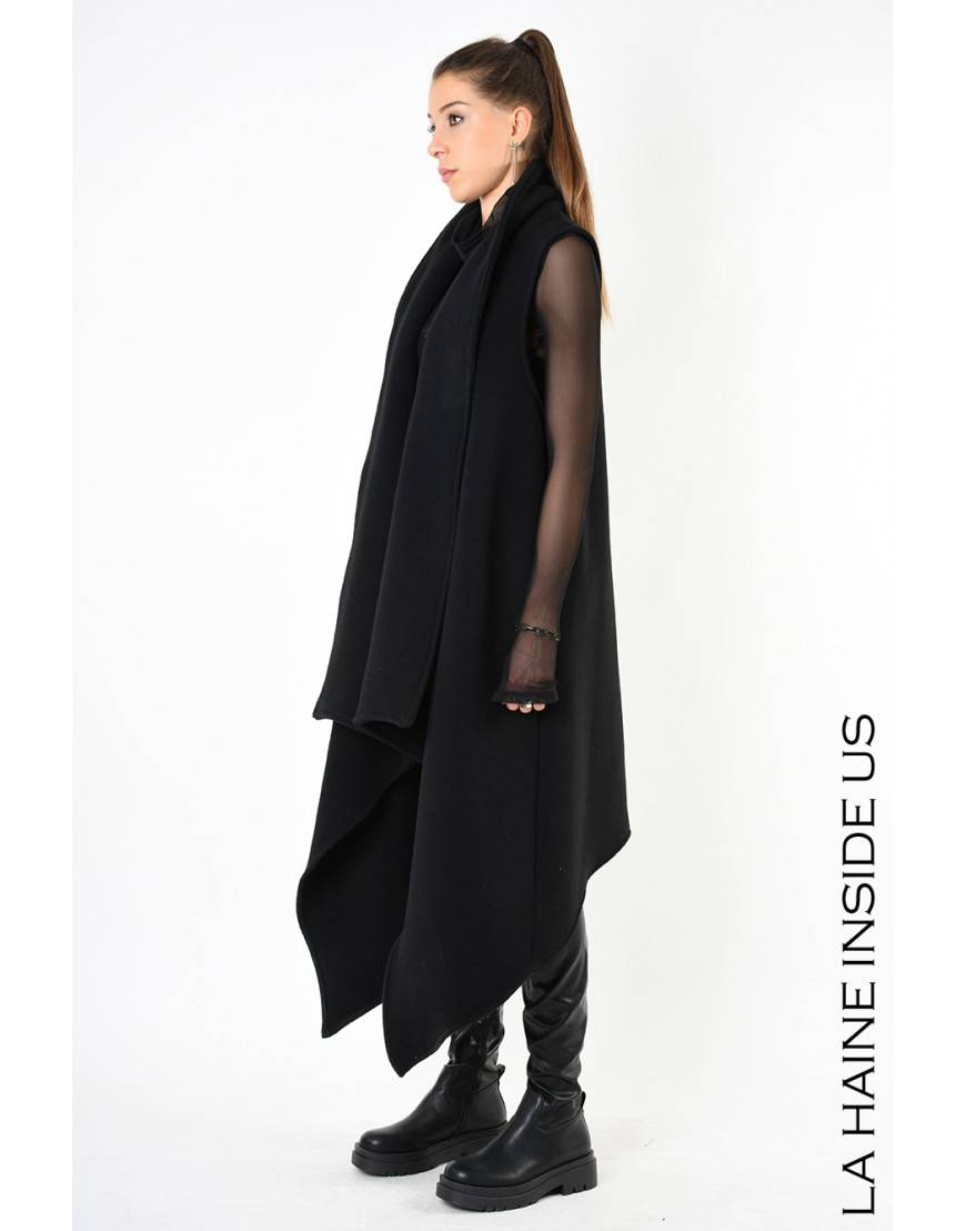 La haine inside us 4B LW797 GILET UNISEX D Nero In Linea