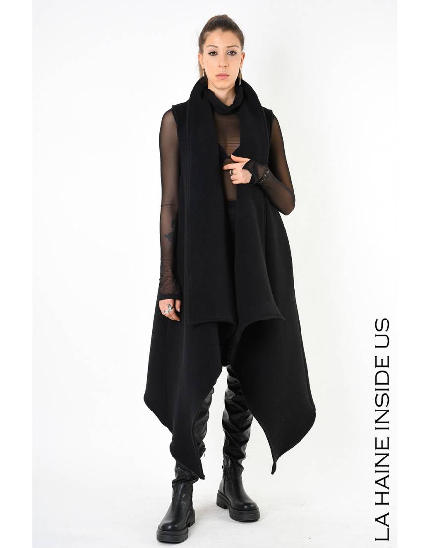 La haine inside us 4B LW797 GILET UNISEX D Nero In Linea