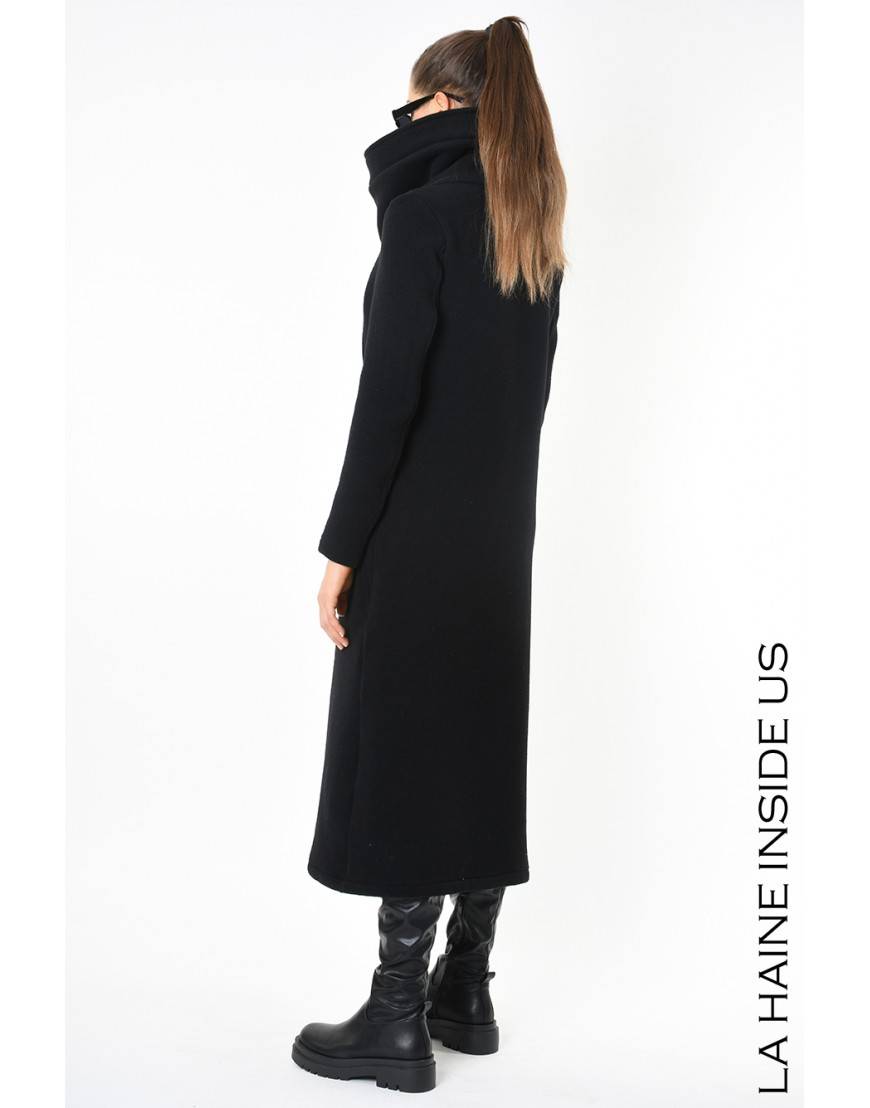 La haine inside us 4B LW798 CAPPOTTO Nero Nuovo