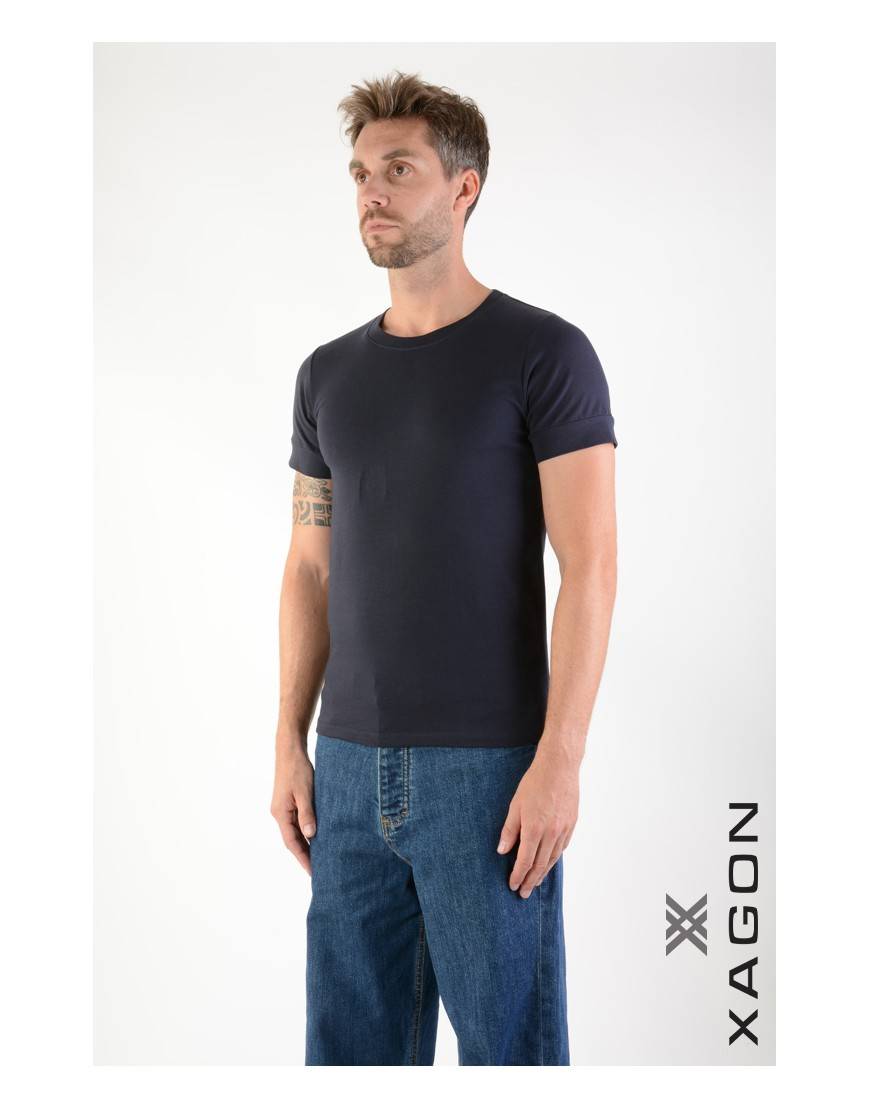 La haine inside us T-Shirt MD1012 Blu Sottocosto