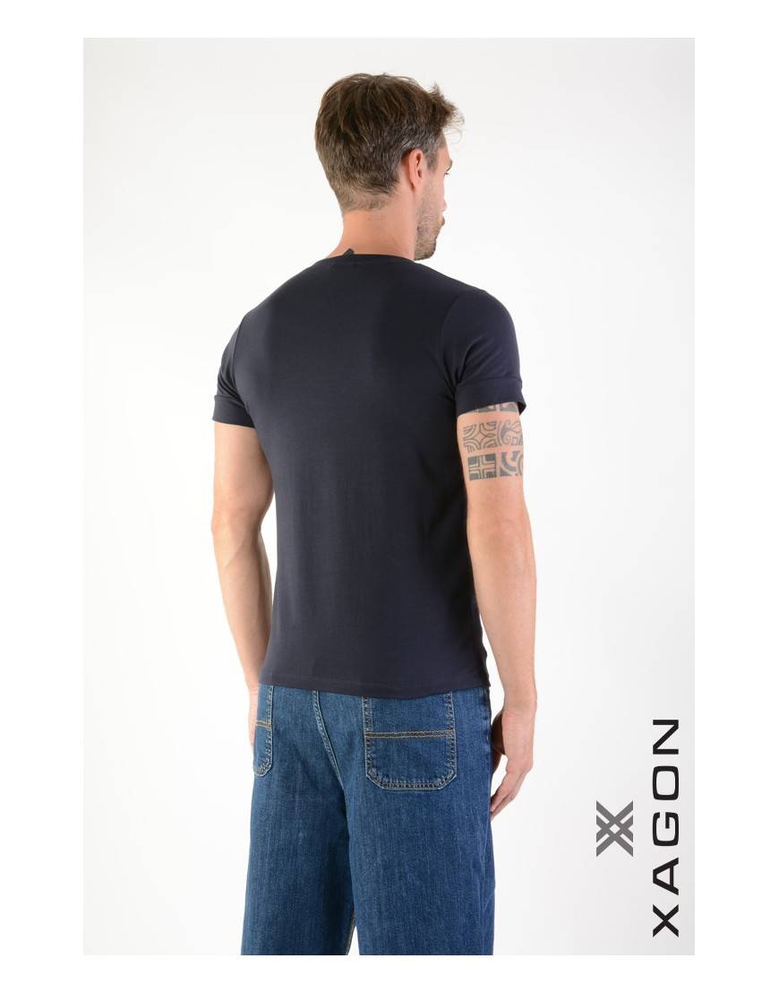La haine inside us T-Shirt MD1012 Blu Sottocosto