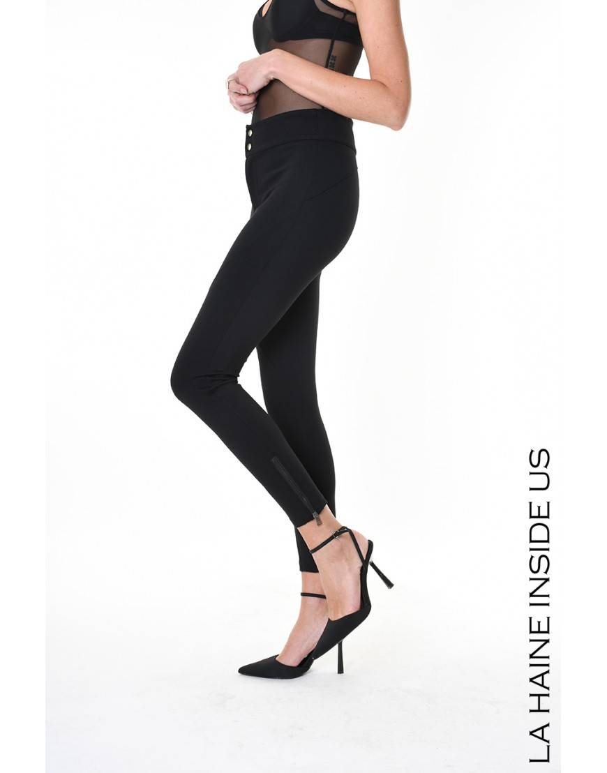La haine inside us 4B LW550 PANTALONE Nero Saldi Di Fabbrica
